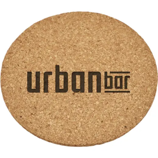 Altitude Corey Cork Coaster Natural Branded